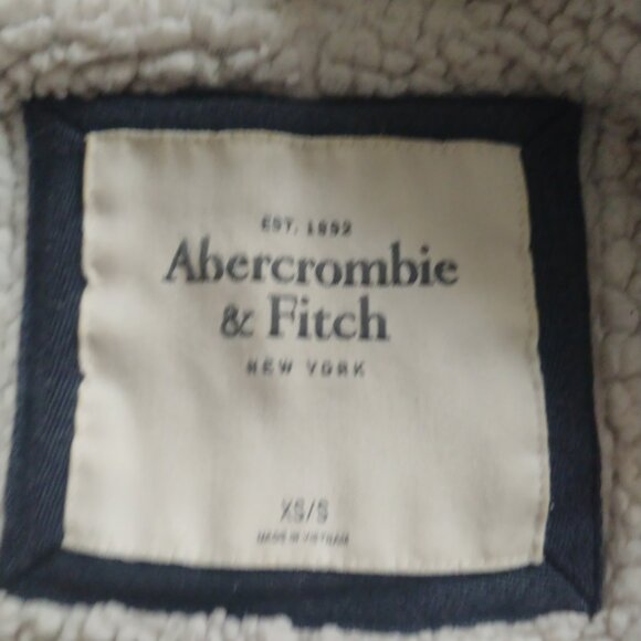Y2K Abercrombie & Fitch navy blue shawl size XS/S - Picture 3 of 9